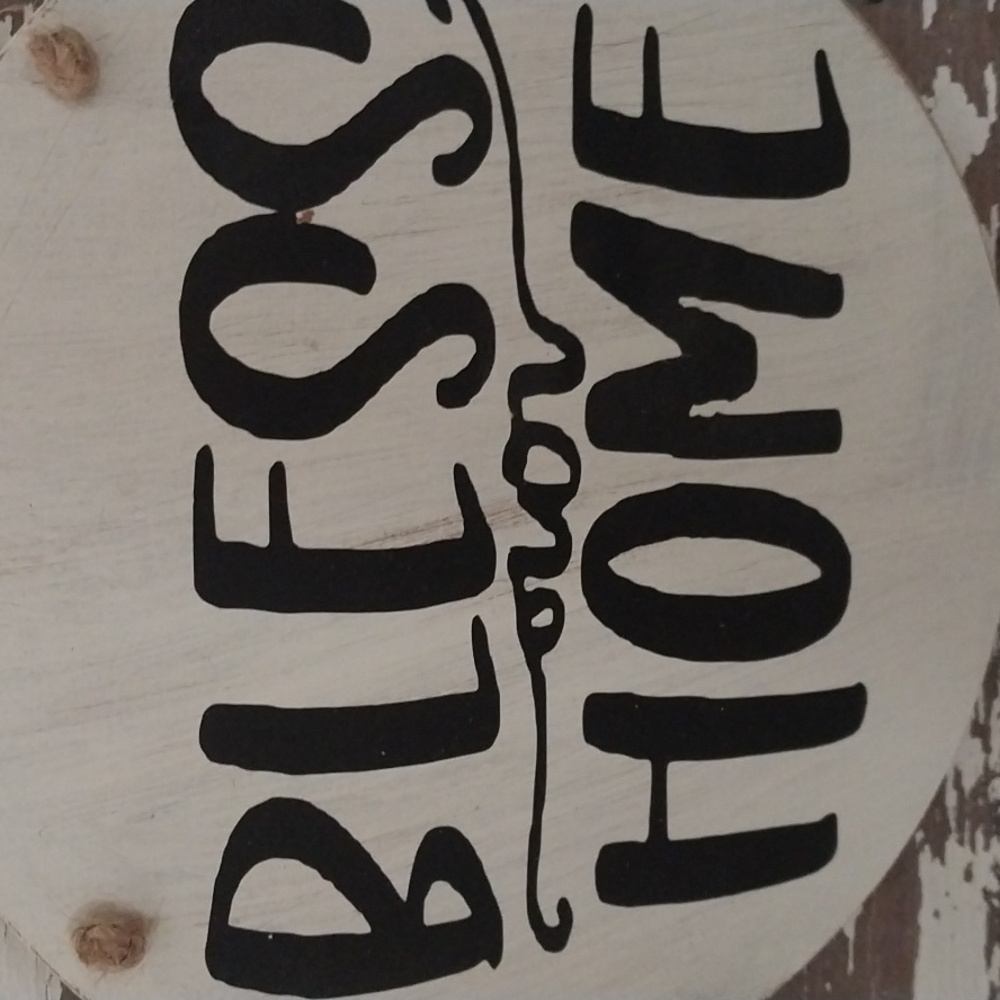 Rustic White and Black Wall Hanging Farmhouse Decor - Picture 2 of 2
